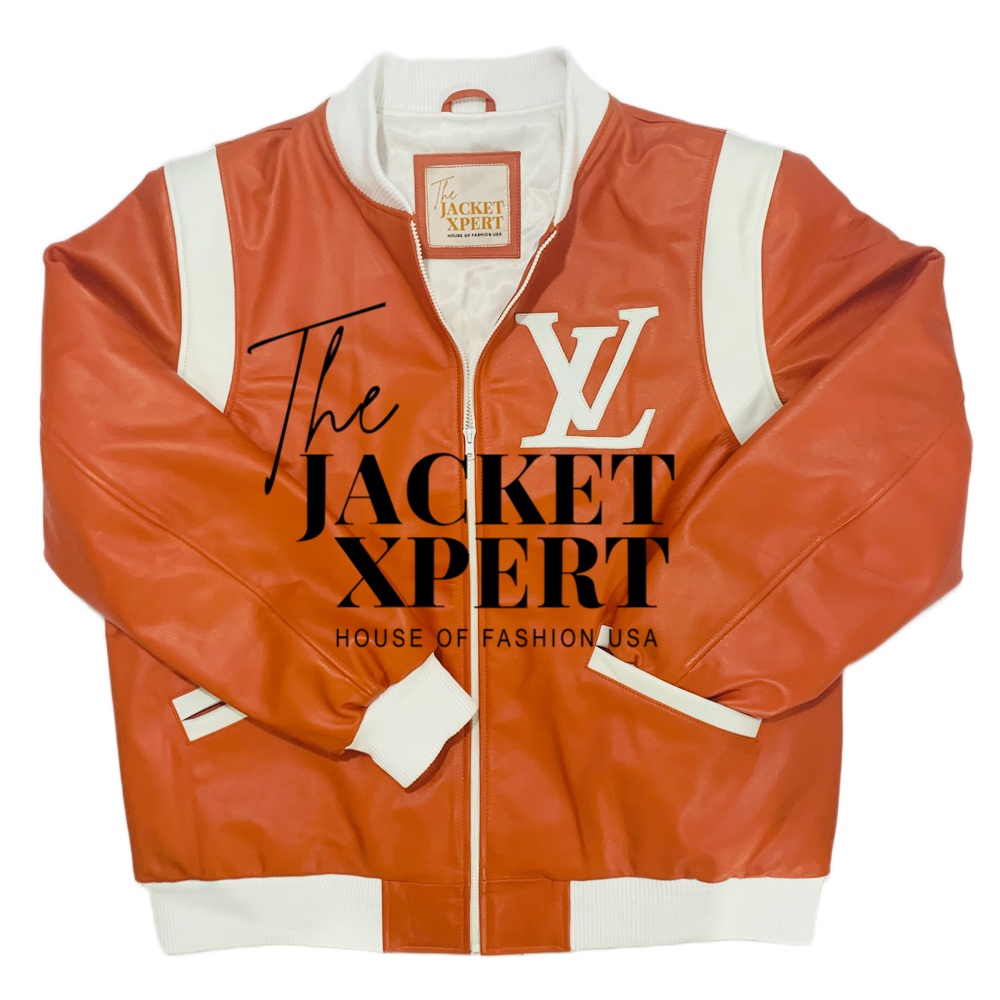 Custom Made Louis Vuitton Cowhide Leather Bomber Jacket - The