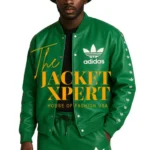 Custom Made - Men's Green Genuine Leather adidas Tracksuits