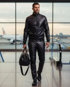 leather MCM tracksuit