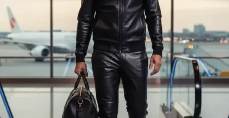 leather MCM tracksuit