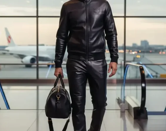 leather MCM tracksuit