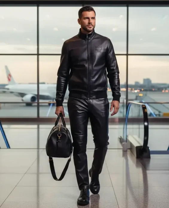 leather MCM tracksuit