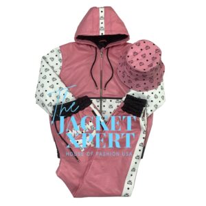 Men’s Pink MCM Leather Tracksuit