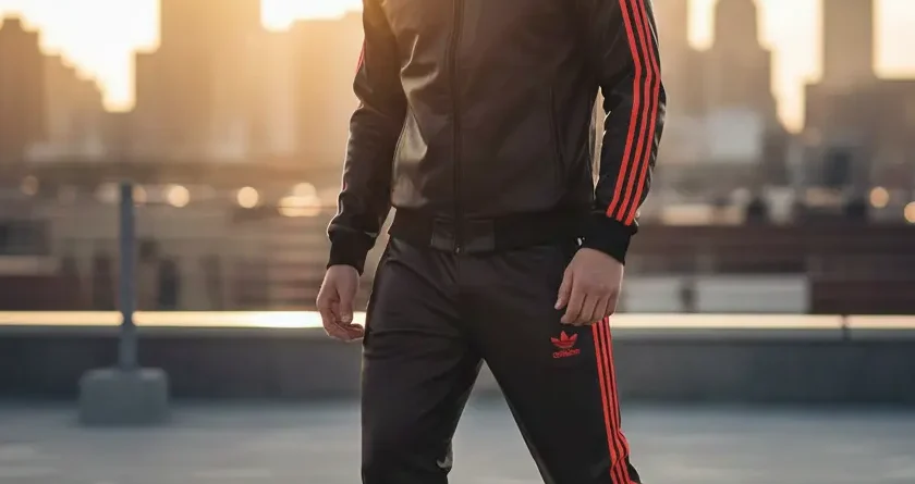adidas leather tracksuit