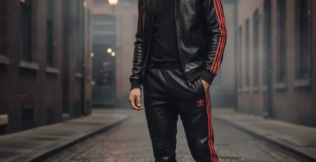 adidas leather tracksuit