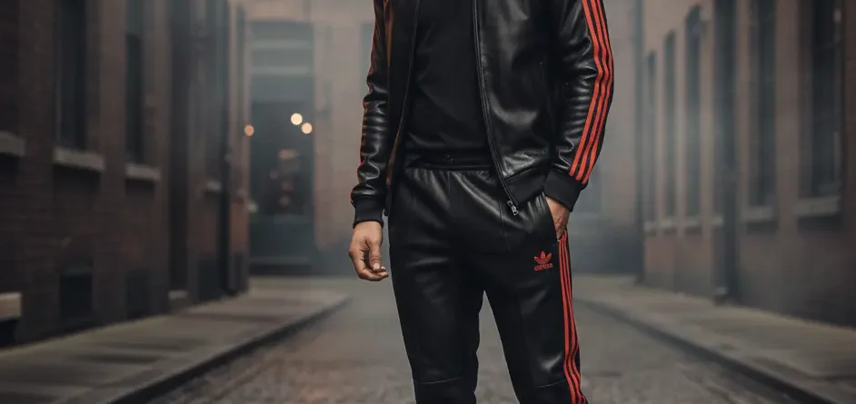 adidas leather tracksuit