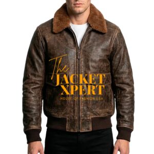 Brown vintage leather jackets in bomber and aviator styles by The Jacket Xpert.